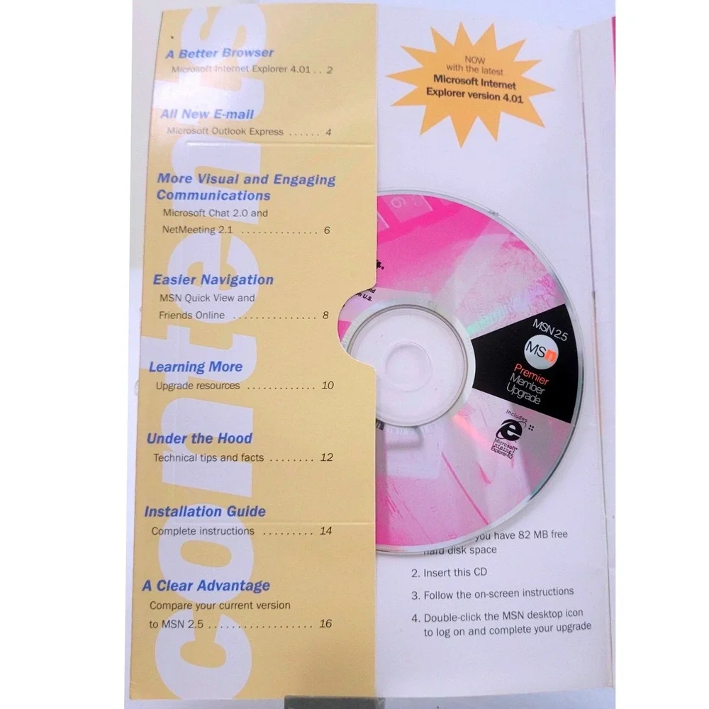VINTAGE Microsoft MSN 2.5 Premier Member Upgrade CD ROM Early Internet‎ 1997